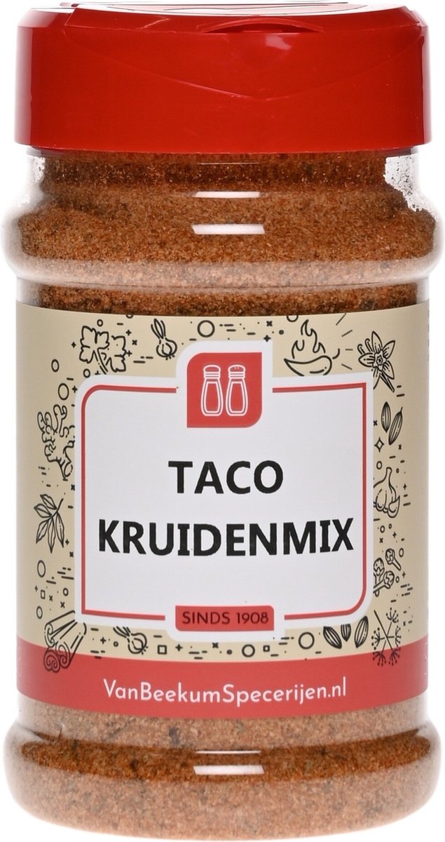 Goedkoopste Van Beekum Specerijen - Taco Kruidenmix - Strooibus 160 Gram