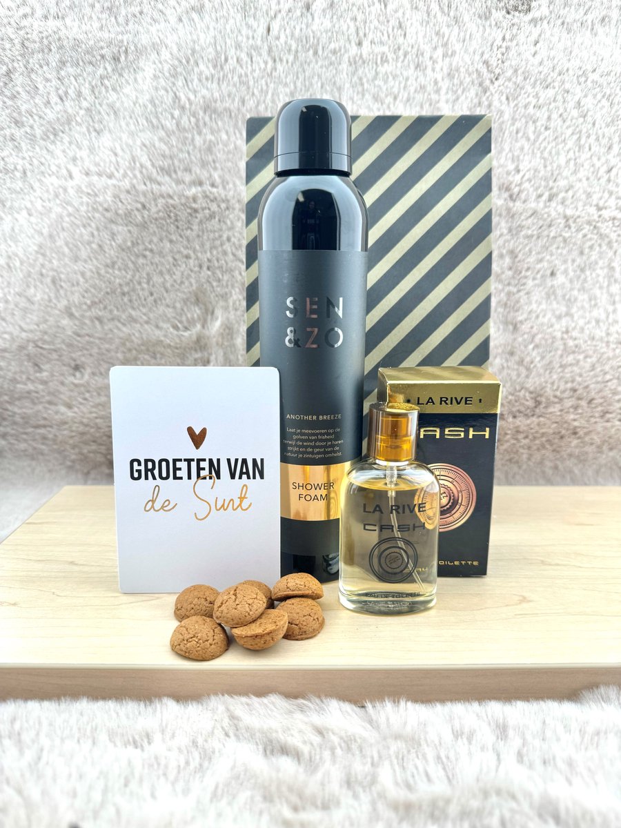 Goedkoopste Sinterklaas Heren •Cadeaupakket Sen&Zo Gold• - Cadeau voor Mannen - Perfect Gifts