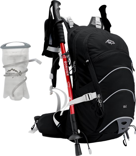 CarryQuest® - Hiking backpack-Backpacks- Rugzak 20L-Waterdicht-Intern frame-Unisex-Zwart-Outdoor avontuur-Wandelen
