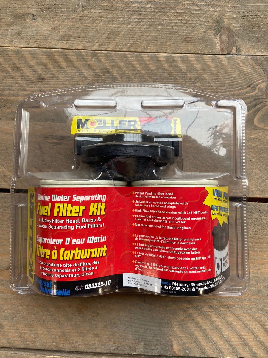 Moeller Benzine filter met waterafscheider-kit bonus pack voor buitenboordmotor