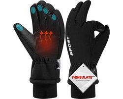Travelhawk Touchscreen Handschoenen - Extra Warm - Spatwaterdichte Handschoenen Heren - Handschoenen Dames - Handschoenen Winter - Scooter/Fiets - Zwart - L/XL