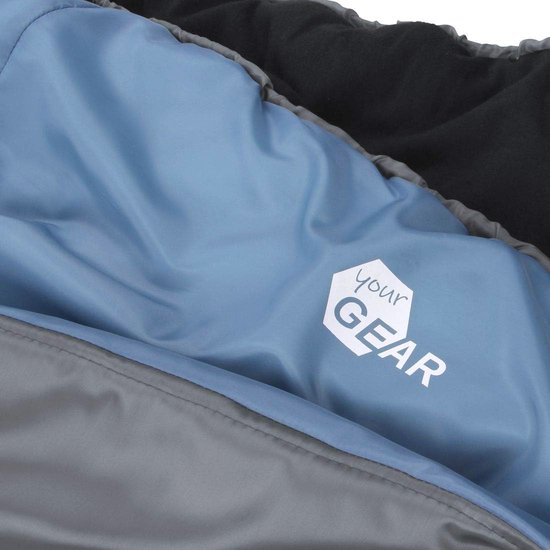 XXL Slaapzak voor Kamperen -7°C Dekenslaapzak 230x100 cm Katoenen Binnenvoering Blauwgrijs van Gonex — afbeelding 3