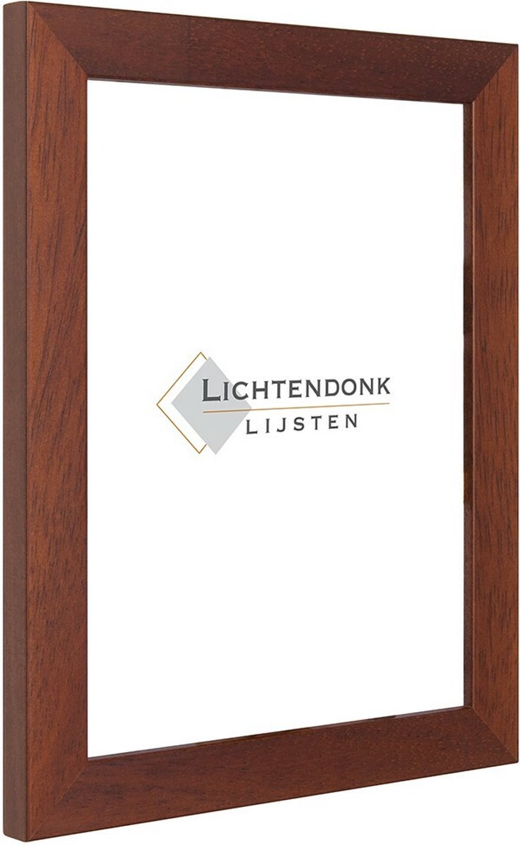 Lichtendonk Fotolijst Kersenrood - Strak Profiel - Fotomaat 18x24 - Ontspiegeld Glas - Art.nr. 26-12
