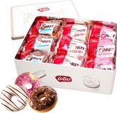 Lotus Collection Cake Donuts koekjesdoos - 18 stuks - 3 smaken - Pinkylicious, Zebra Kiss & Choco Mania - 612g