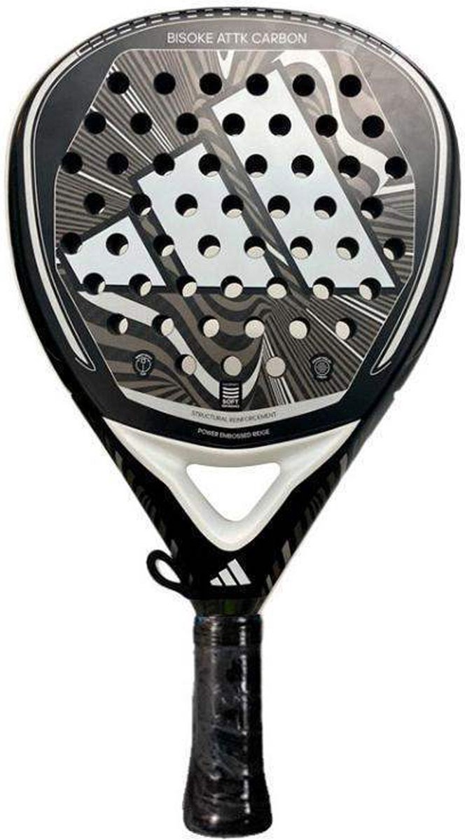 Adidas Bisoke ATTK Carbon 15K padel racket Zwart