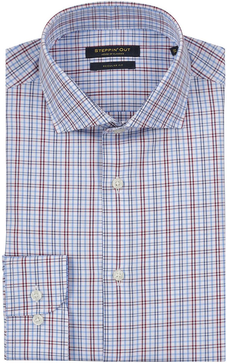 Steppin' Out Overhemd Ruiten Blauw Rood - Maat XXL - Heren