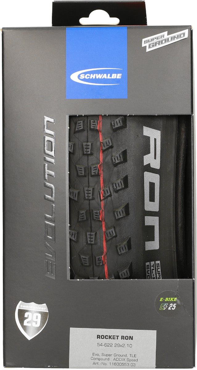 Vouwband Schwalbe Rocket Ron Super Ground 29 x 2.10 / 54-622 mm - zwart — afbeelding 5