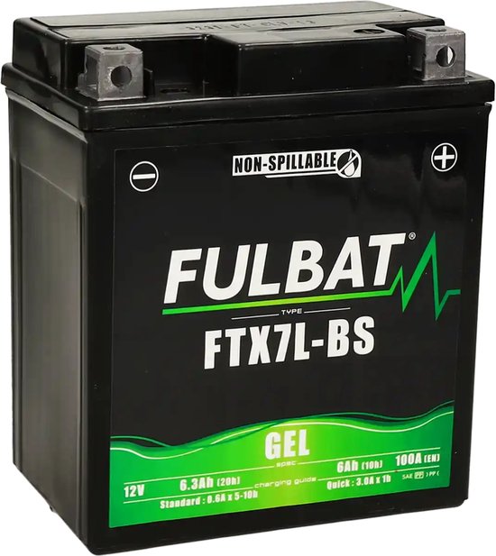 Fulbat Accu Fulbat YTX7L-BS Gel 12V 6Ah onderhoudsvrij (o.a Vespa Sprint, Piaggio Zip iGet)