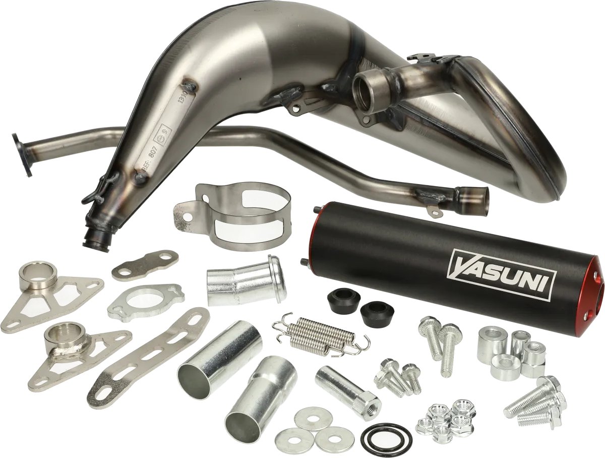 Uitlaat Yasuni Cross ML Max rood bovenlangs Motorhispania Furia, RYZ, Yamaha DT