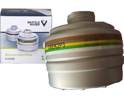 Ademhalingsbescherming - Schroeffilters voor volgelaatsmasker - Aluminium Combinatiefilter "86 ABEKSt + ABEK2P3" BartelsRieger ademfilter schroef type Filter nr 924701