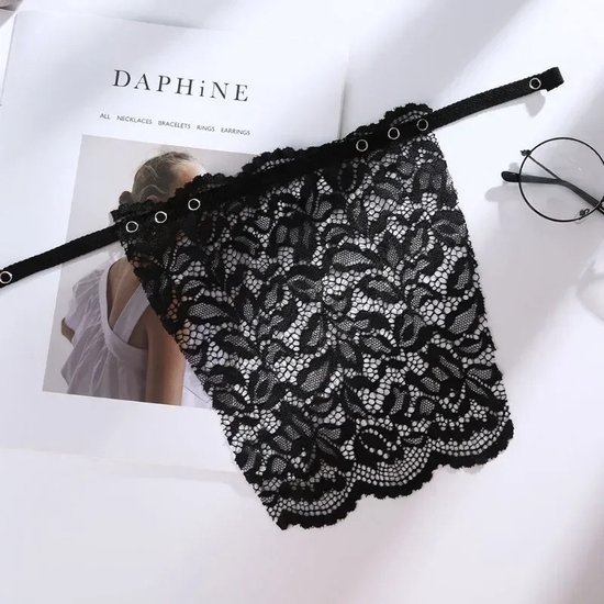 Foto: Wisegoods luxe sexy decollet cover vrouwen lingerie accessoires ondergoed dames kleding vrouw dameskleding kant zwart