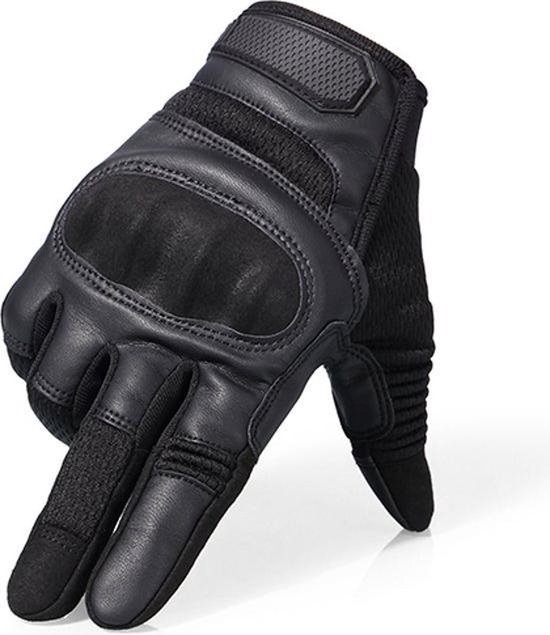 Gants de moto respirants - Noir - Cuir PU - Gants de moteur - Taille XL - Écran tactile - Protection