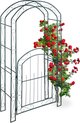 Relaxdays rozenboog met deur - rankhulp - metaal - tuinboog - klimplantenboog - decoratie