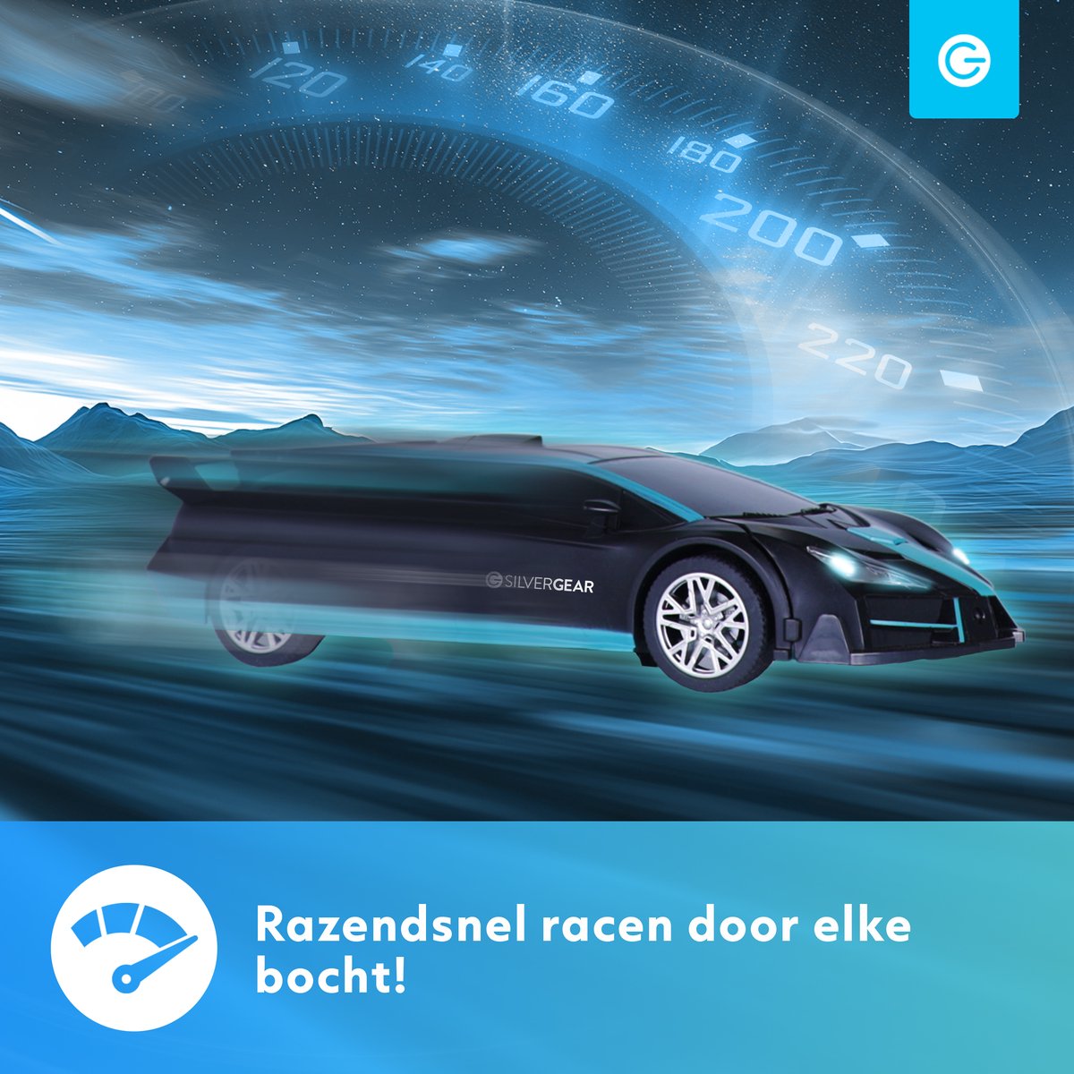 Silvergear RC Auto Robot 2-in-1 - 360° Driften - Radiografisch Bestuurbare Auto - Transformeren - Interactief Speelgoed Autos voor Jongens - Race Auto Afstandbestuurbaar Binnen en Buiten - RC Car Offroad Oplaadbaar - Cadeau - 6, 7, 8, 9+ Jaar - Zwart — afbeelding 10