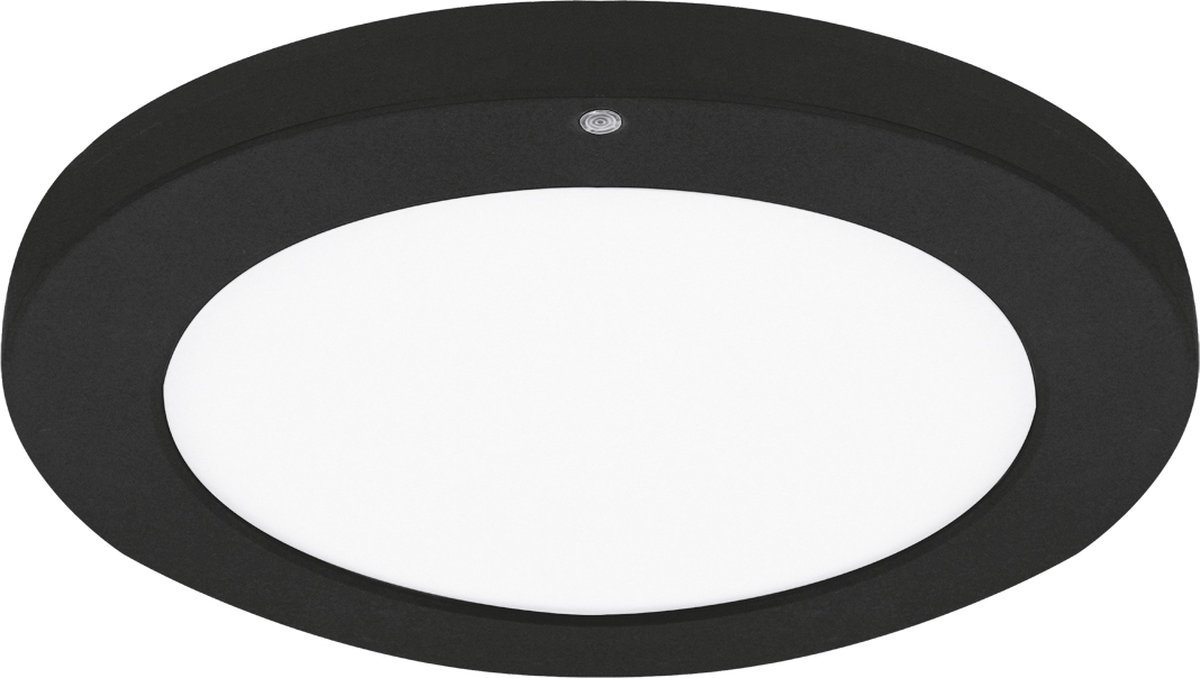 OLGIERD - LED Plafondlamp met Bewegingssensor + Dag en Nacht Sensor - 24W - 3170 Lumen - Aanpasbare Kleur CCT - 360° Zichthoek - Opbouw/Inbouw - Rond - Mat Zwart - 300mm