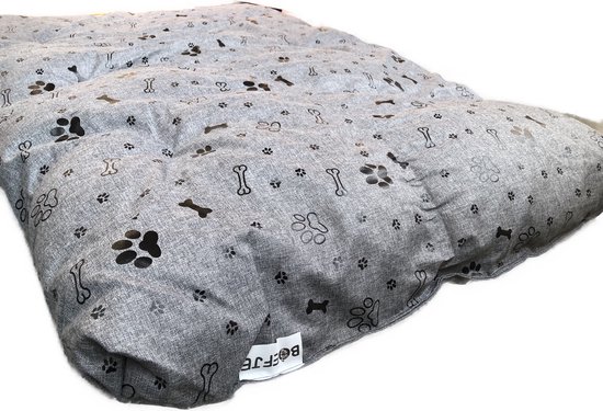 Boefje Hondenkussen - 60 x 80 cm - Pootje - Grijs