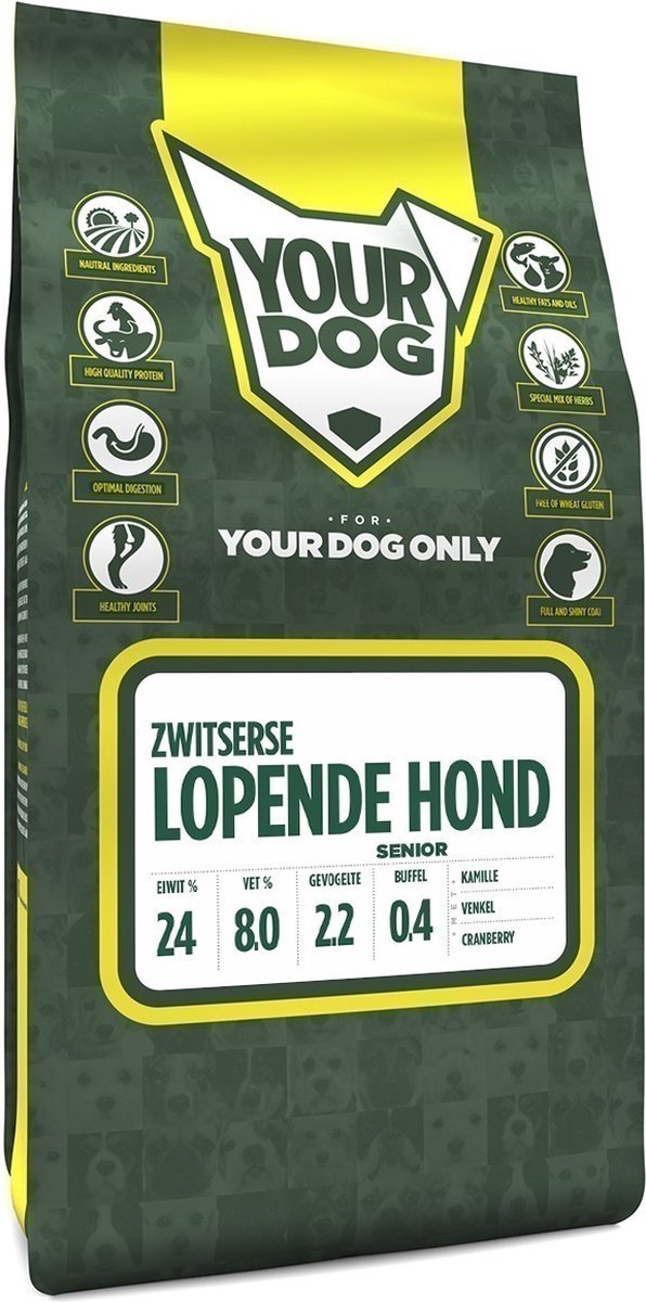 Yourdog Yourdog Zwitsere lopende hond Rasspecifiek Senior Hondenvoer 6kg | Hondenbrokken