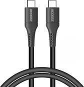 Bol.com Accezz Kabel - USB C naar USB C Kabel - 1 meter - Snellader & Datasynchronisatie - Oplaadkabel - Zwart aanbieding