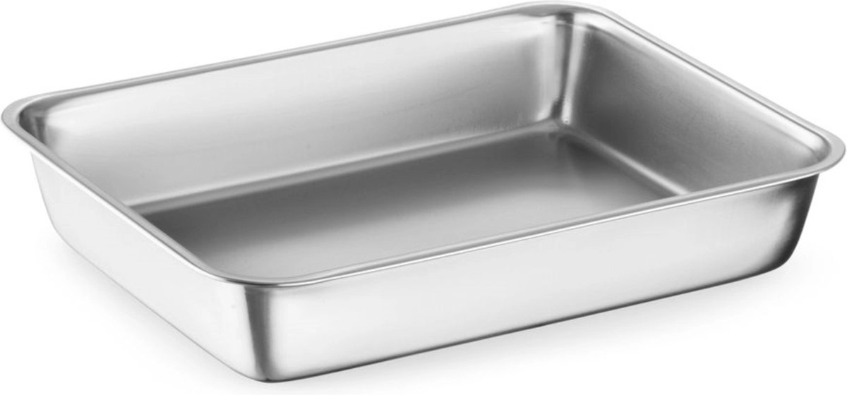 HENDI Vleesschaal – roestvast staal – professioneel – 310x240x48 mm – vaatwasmachinebestendig