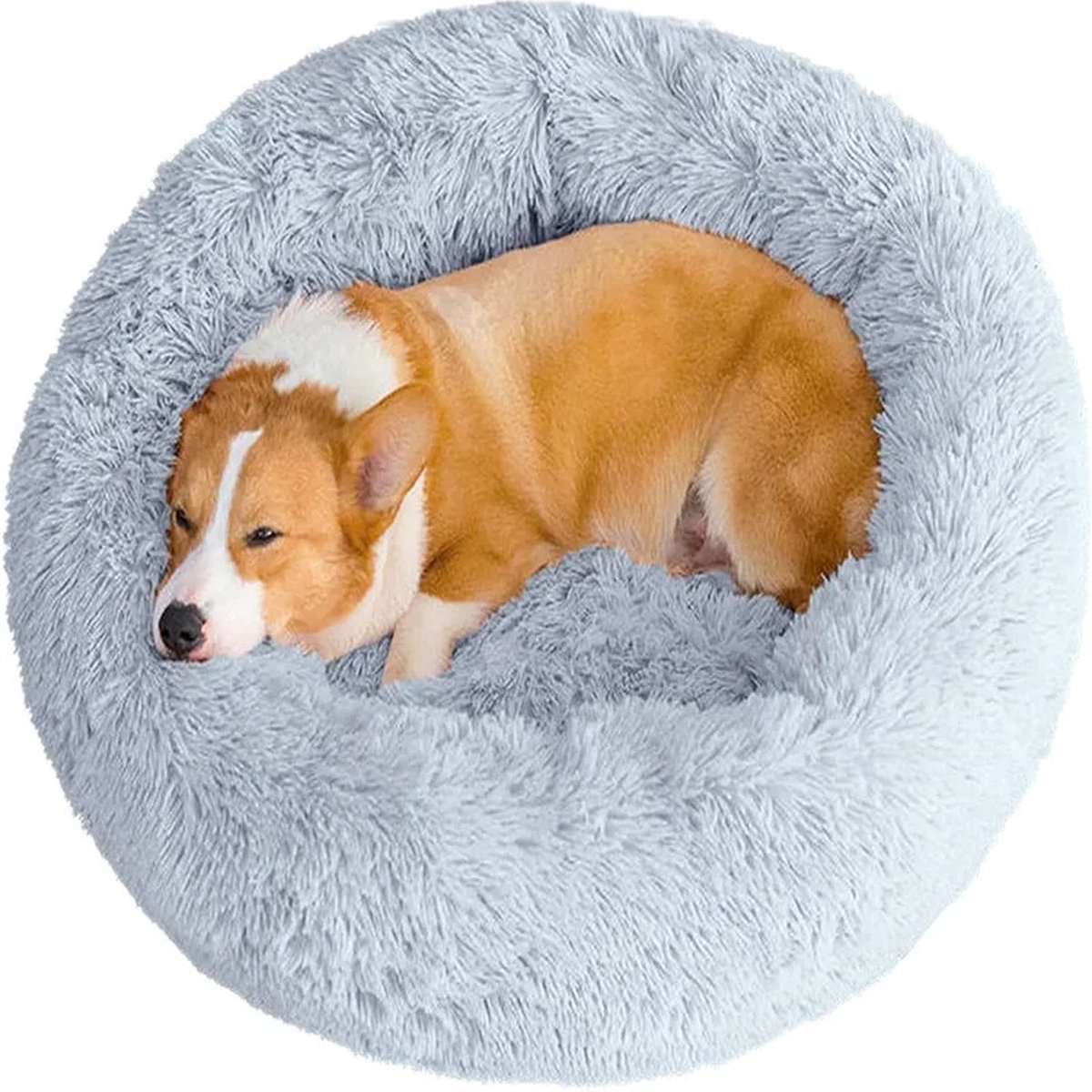 Je Huis Luxe Ronde Huisdierenbed XXL 80CM - Superzacht Pluche Honden- en Kattenbed, Warm en Knus voor Grote en Middelgrote Honden"