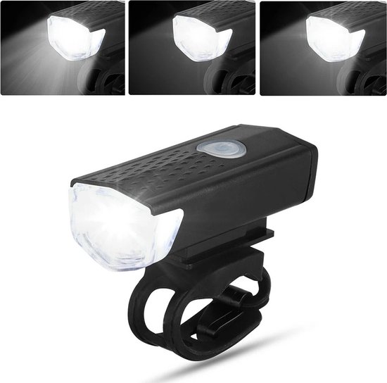 WiseGoods Premium Fietslamp - LED Fietslampjes Met USB Oplader - Fietslampje - Fiets Lampen - Accessoires Fietsen - Fietslamp Wit — afbeelding 3