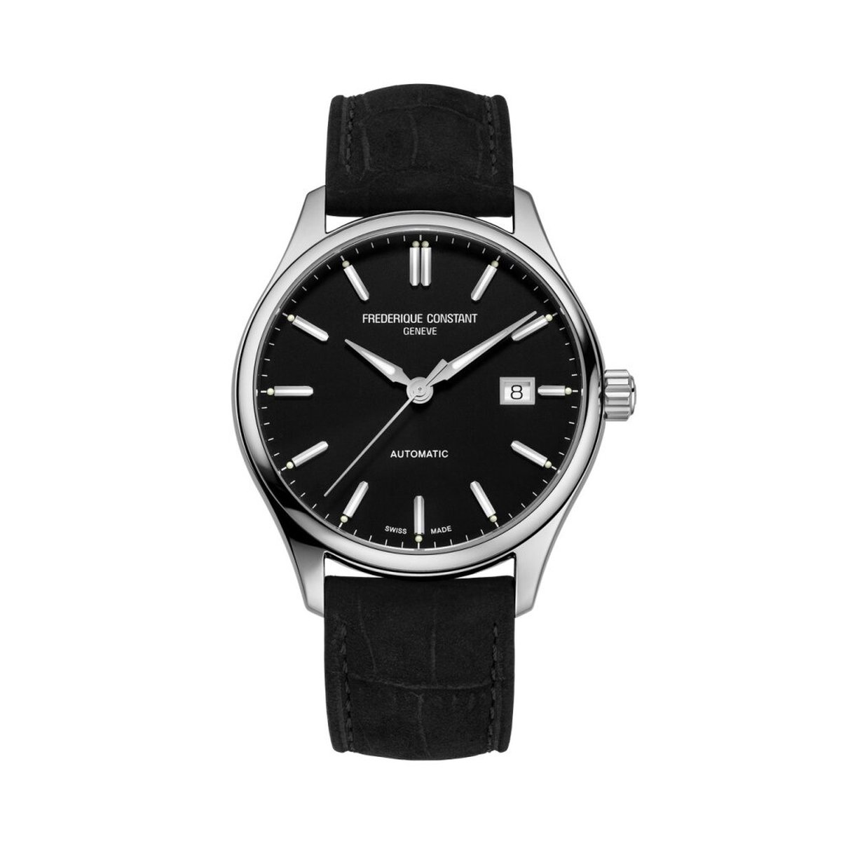 Frédérique Constant FC-303NB5B6 Horloge - Leer - Zwart - Ø 40 mm