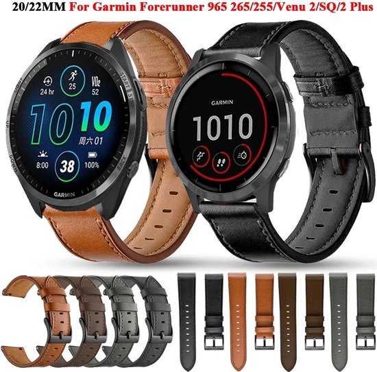 Bracelet de montre en cuir PU noir 22 mm - Cuir PU, libération Quick , adapté aux montres intelligentes et aux montres analogiques telles que Garmin, Seiko, Fossil et plus