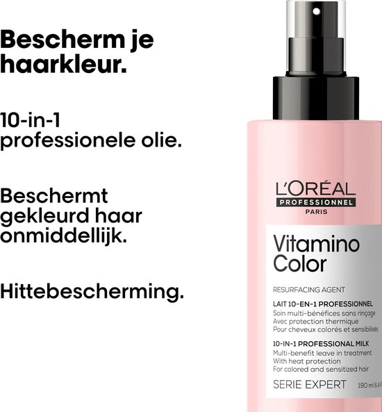 L’Oréal Professionnel Vitamino Color Spray 10-en-1 – Spray perfecteur pour cheveux colorés – Serie Expert – 190 ml