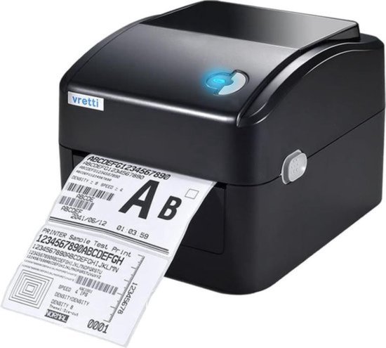 Foto: Luxe draadloze bonprinter label printer kassaprinter kassabonprinter verzendlabels bluetooth voor ios android incl usb kabel zwart