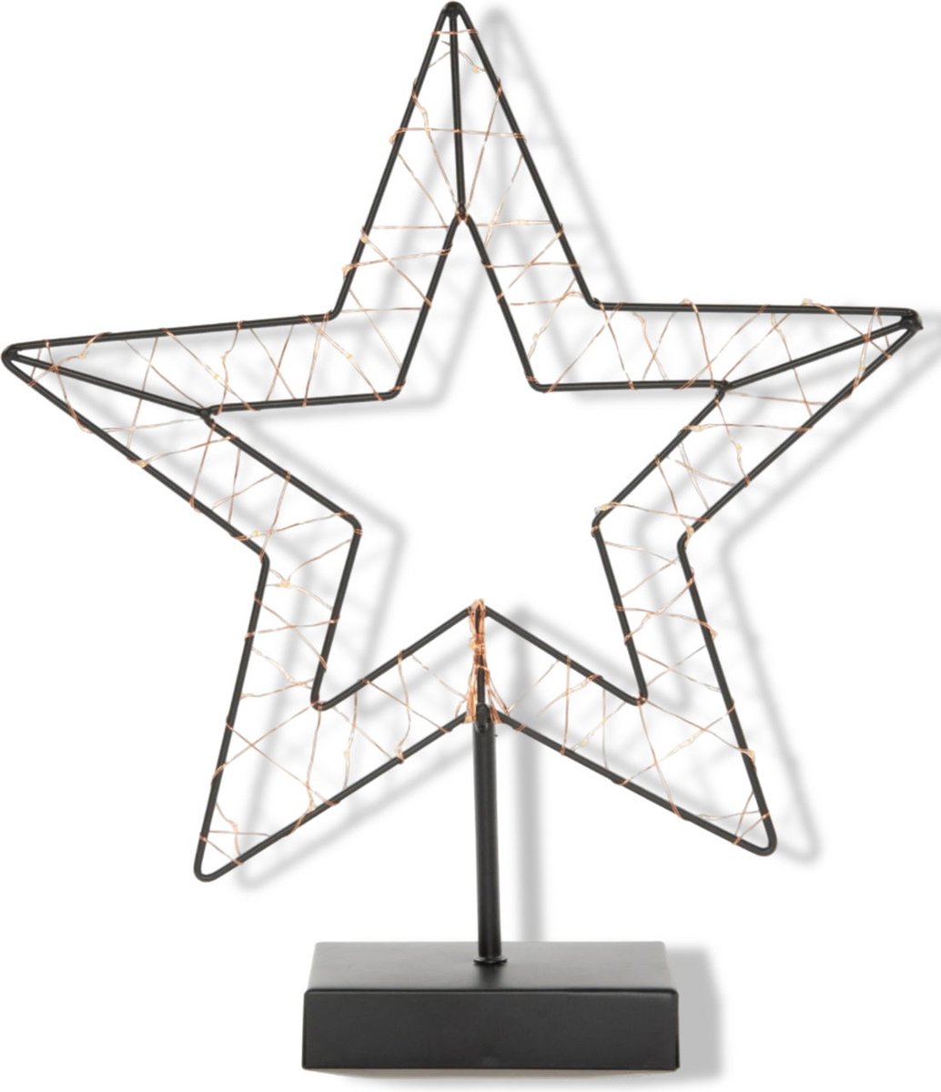 B.O.T. Indoor Black Star 29,5X34,5 cm50Led Classic kerstverlichting...