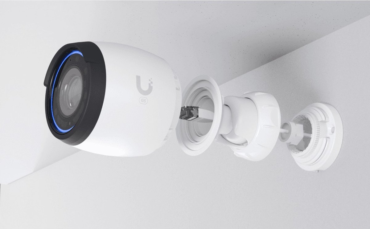 Ubiquiti UniFi Camera G5 Professional, IP-beveiligingscamera, Binnen & buiten, Bedraad, FCC, IC, CE, Plafond/muur/paal, Wit