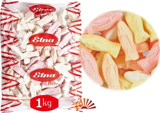 Etna Onze-Lieve-Vrouwtjes guimauve 1 kg - maria snoepjes - schuimpjes snoep verpakt per 1 kg
