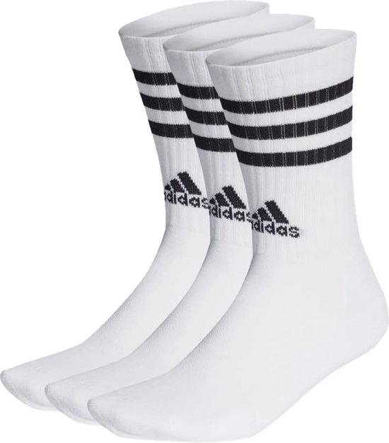adidas Sportswear Chaussettes matelassées 3-Stripes (3 paires) - Unisex - Blanc - 46-48