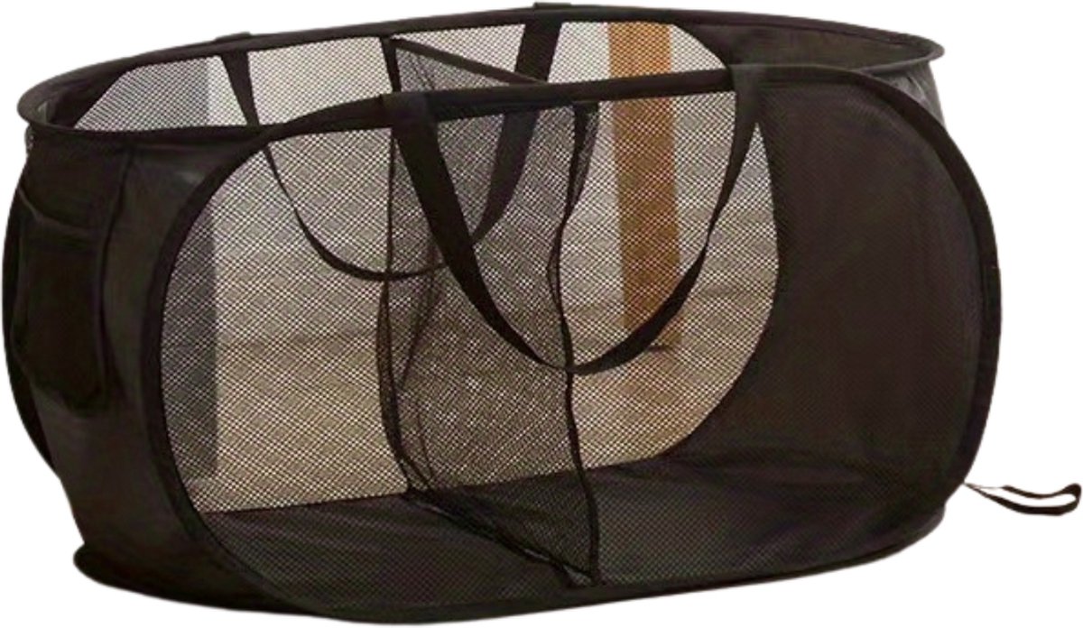 Goedkoopste Bovista Laundry Basket - Wassorteerder 2 Vakken - Wassorteerder - Wasmand 2 Vakken - Laundry Bag - Zwart