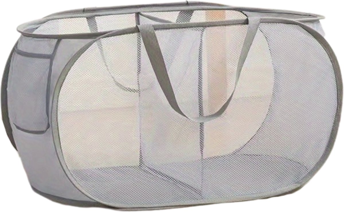 Goedkoopste Bovista Laundry Basket - Wassorteerder 2 Vakken - Wassorteerder - Wasmand 2 Vakken - Laundry Bag - Grijs