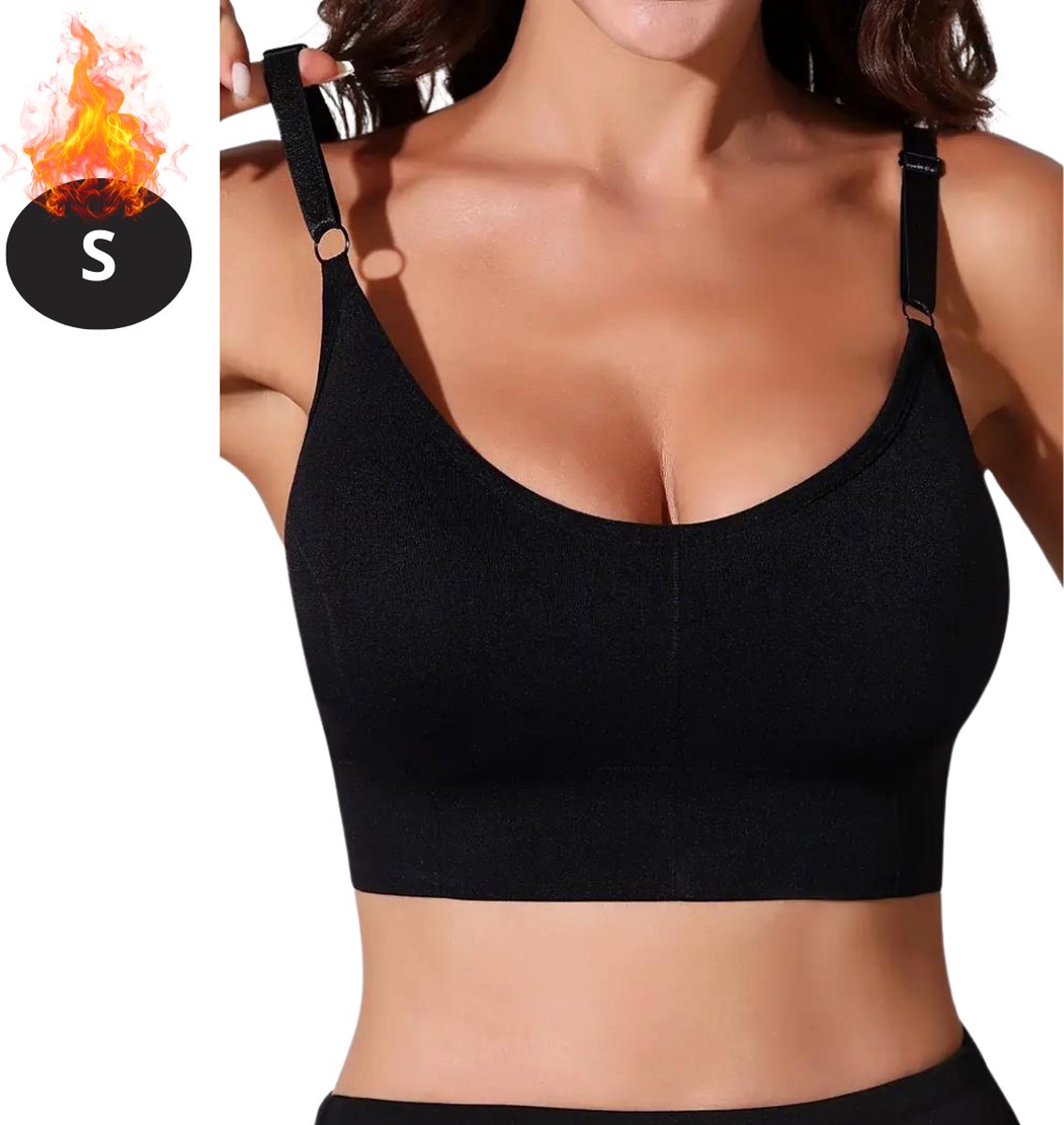 Bovista BH Zonder Beugel - Zonder Bandjes - Push-up Bh's - Comfort Beha - Gemengd - Zwart
