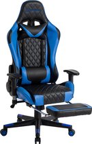 Bol.com FOXSPORT verstelbare gaming chair - PC-bureaustoel met voetsteun - hoogte en helling verstelbaar - met hoofdsteun en len... aanbieding
