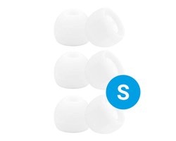 3 Pack Siliconen Small (S) Dopjes Oordopjes Vervanging Tips Flexibele Eartips Oortips Geschikt voor Oordopjes / Headsets Wit