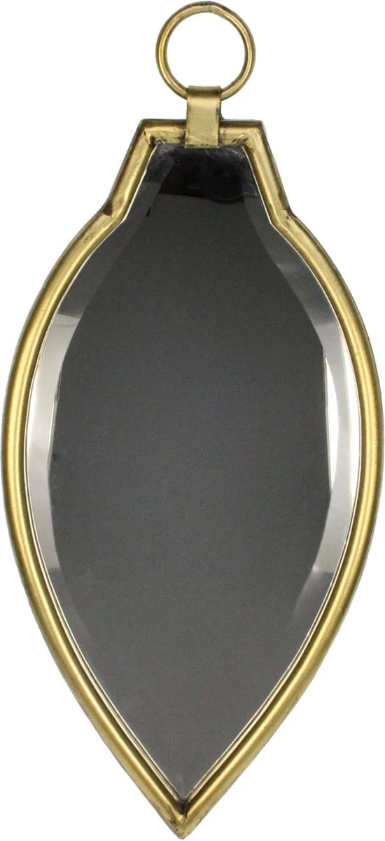 Spiegel druppel smal met grote ring goudkl. 21,5x2x47cm