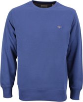 GANT REG Shield sweatshirt met C-hals voor heren, avondblauw, standaard, avondblauw, XL GANT REG Shield sweatshirt met C-hals voor heren, avondblauw, standaard, avondblauw, XL