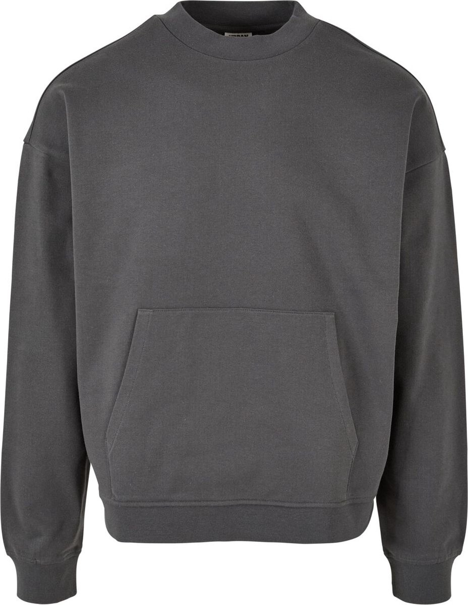 Urban Classics Boxy Pocket Crew Sweatshirts M Katoen Urban Fashion Grijs