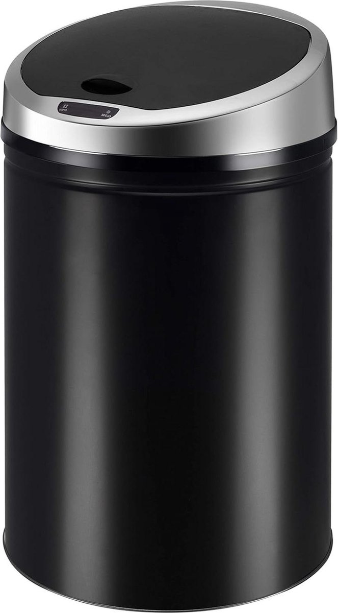 Goedkoopste Automatische Sensor Afvalbak - Roestvrijstalen Afvalbak - 50 Liter - Zwart - 500370 pedaalemmer 50 liter