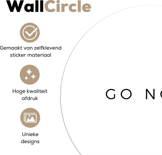 WallCircle® - Papier peint cercle 80x80 cm - Stickers muraux Citations - Proverbes - Go maintenant - Motivation - Cercle mural salon - Cercle mural chambre - Décoration de chambre autocollante - Accessoires de Décoration murale