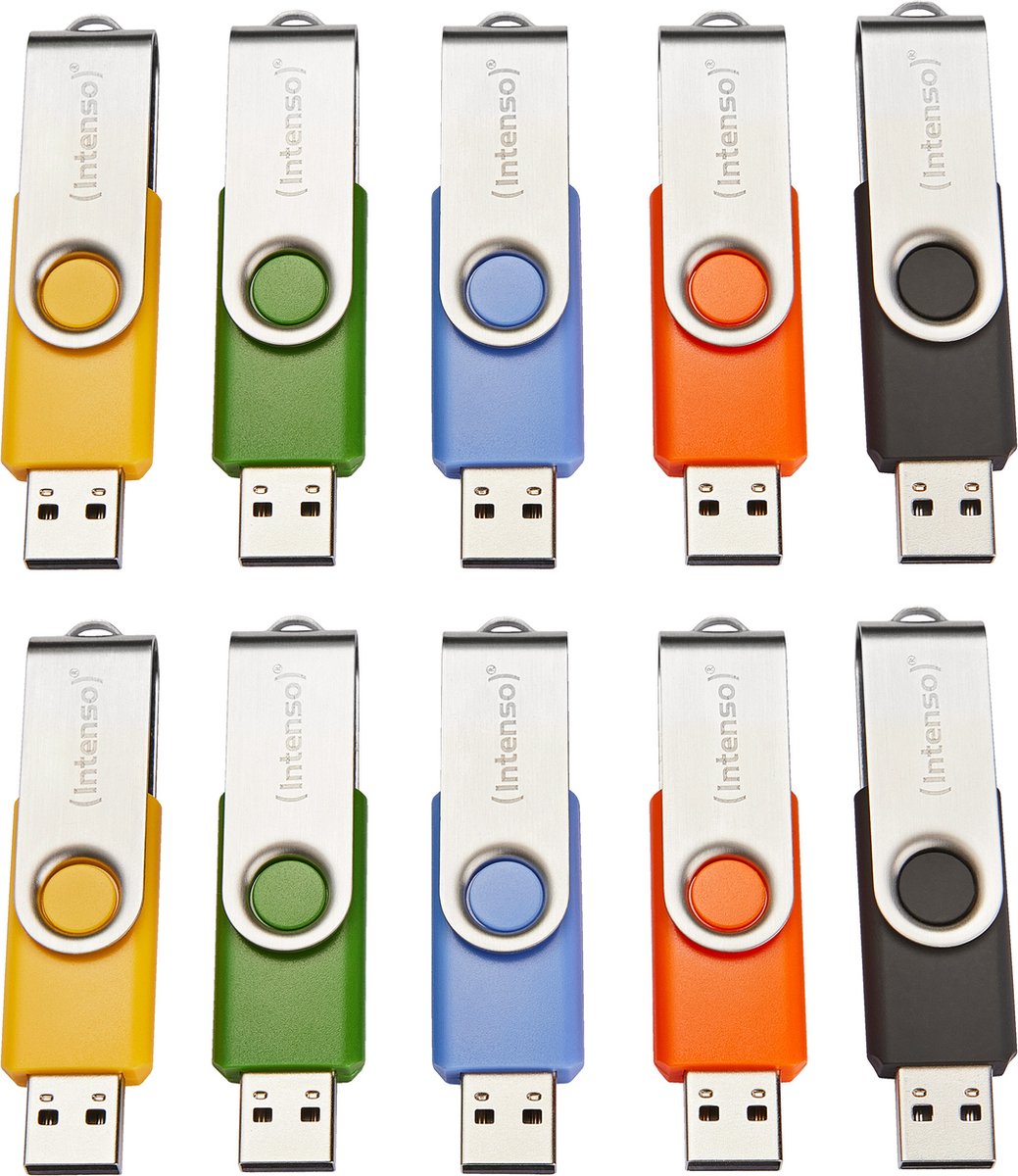 (Intenso) Basic Line USB stick - 8GB - USB 2.0 - Multipack 10 x 8GB (3503561)