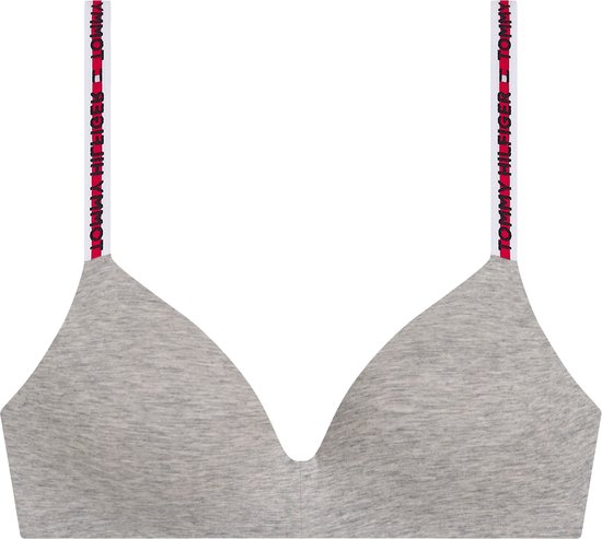Tommy Hilfiger dames Nature Tech triangel BH - katoen met modal gevoerd - grijs melange