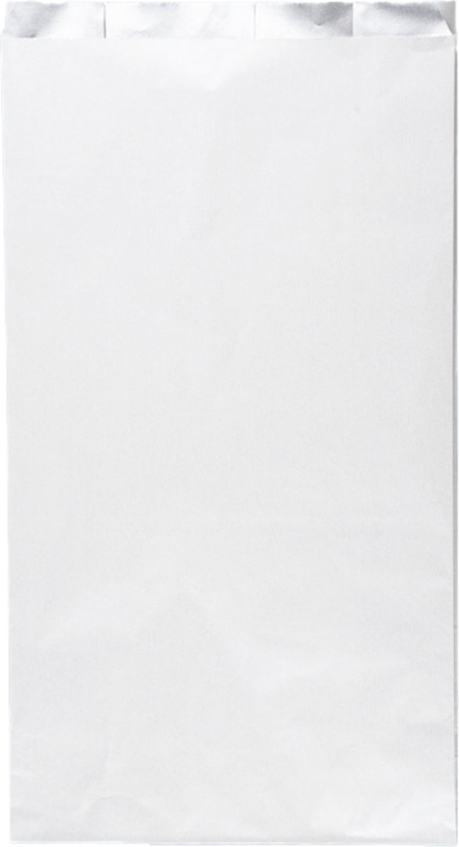 Papieren grill zak met aluminium binnenzijde - Wit - 33,5x19x8,5cm - 250 st/ds.