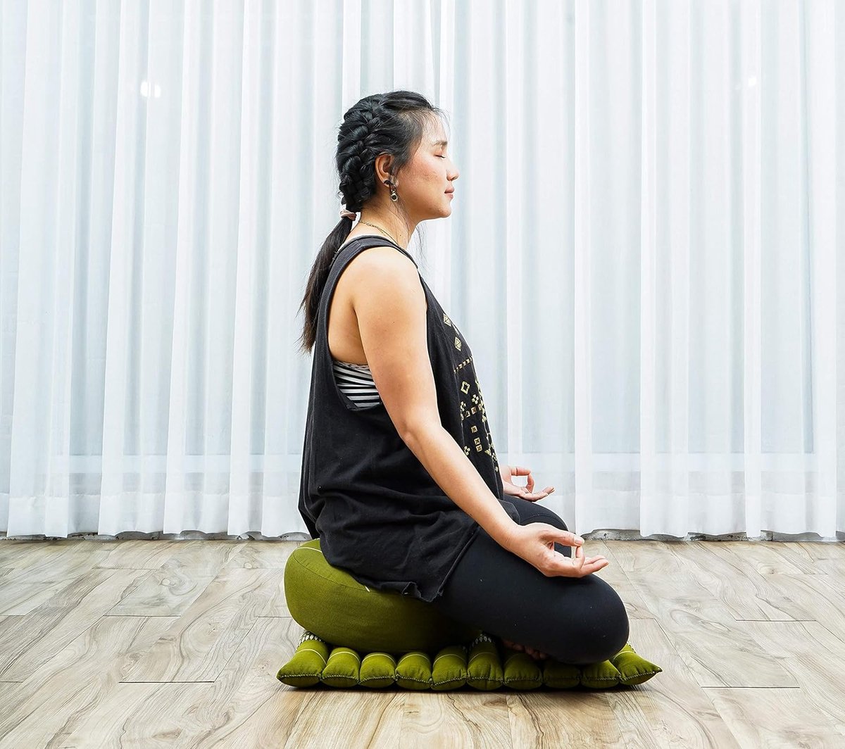 Coussin de méditation zafu velours ø 30 | Nature & Découvertes