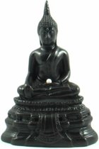 Beeld Polystone Boeddha met Parel (15 cm)