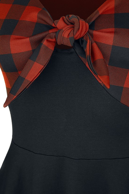 Robe noire à carreaux Rock Rebel by EMP Femme - XXL