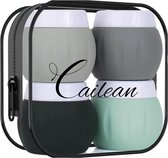 Cailean - Reis Potjes met etui - 4 Stuks - Toilettas - Siliconen - Handbagage Set - Lege Potjes Met Deksel - Navulbaar - Reis Set
